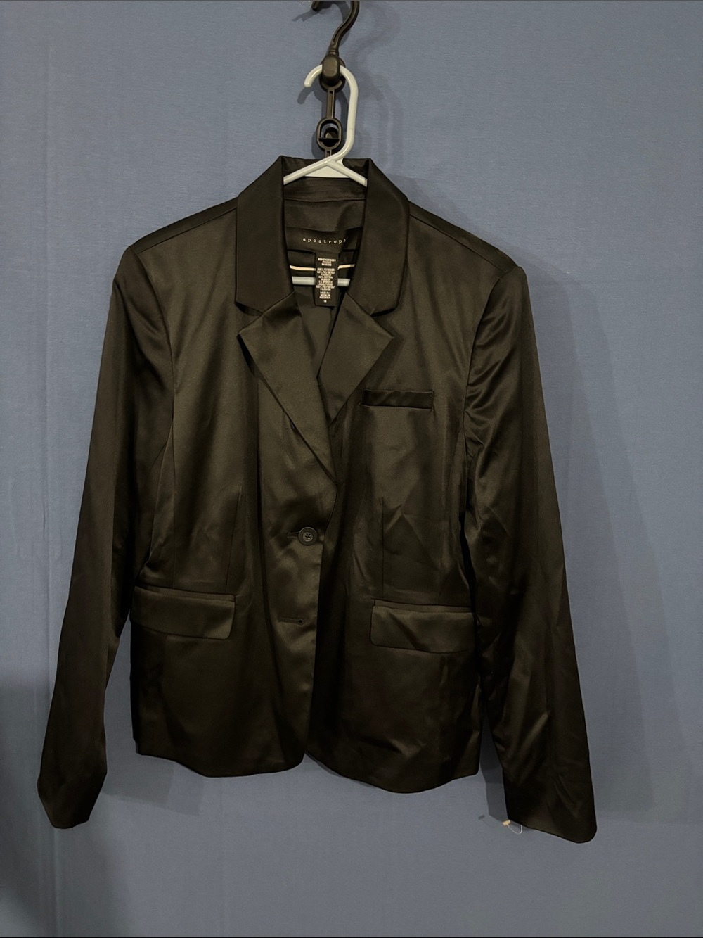 Apostrophe Women's Black Single-Button Blazer Jacket